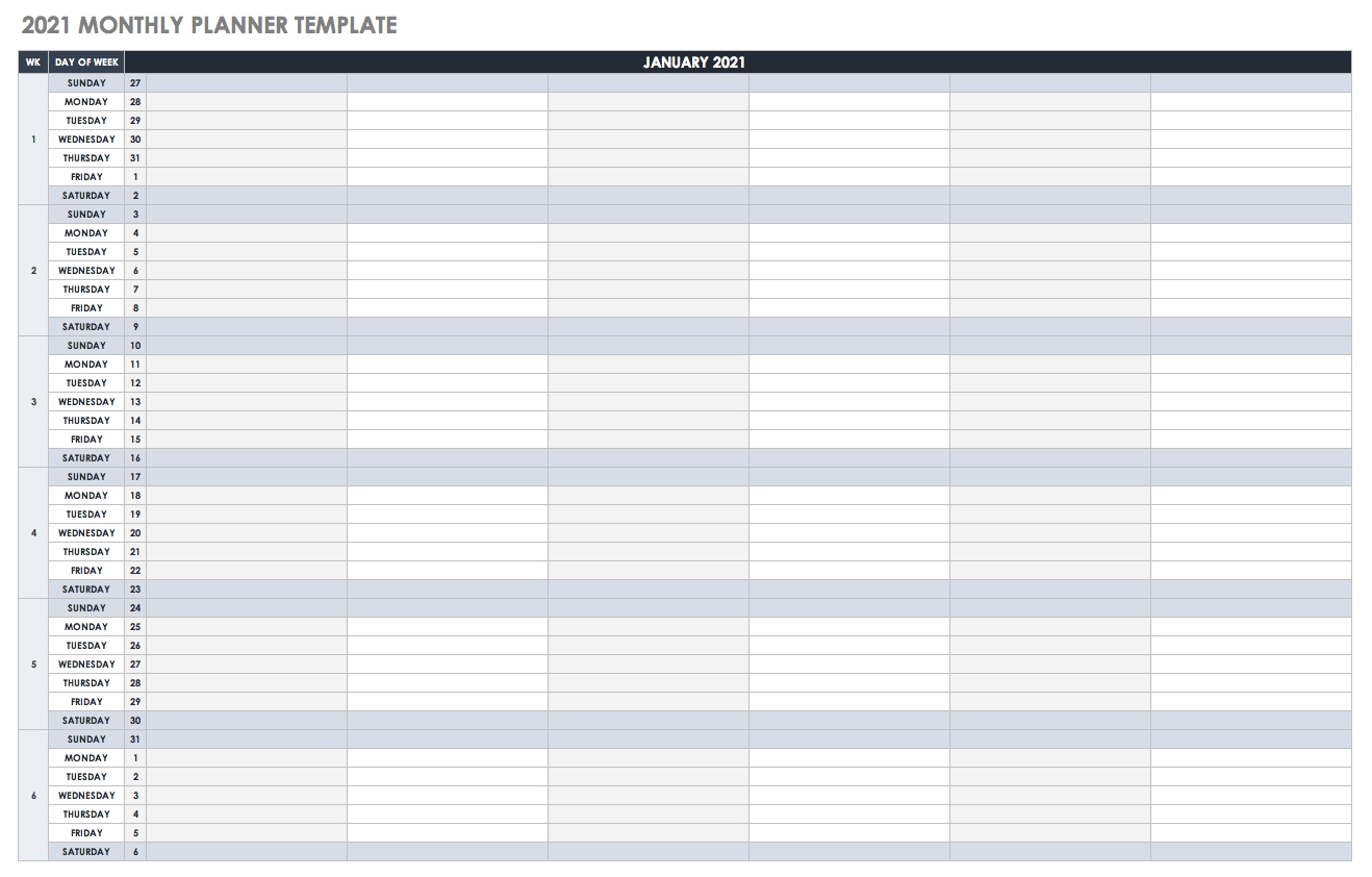 Free Google Calendar Templates | Smartsheet Calendar Template On Google Sheets