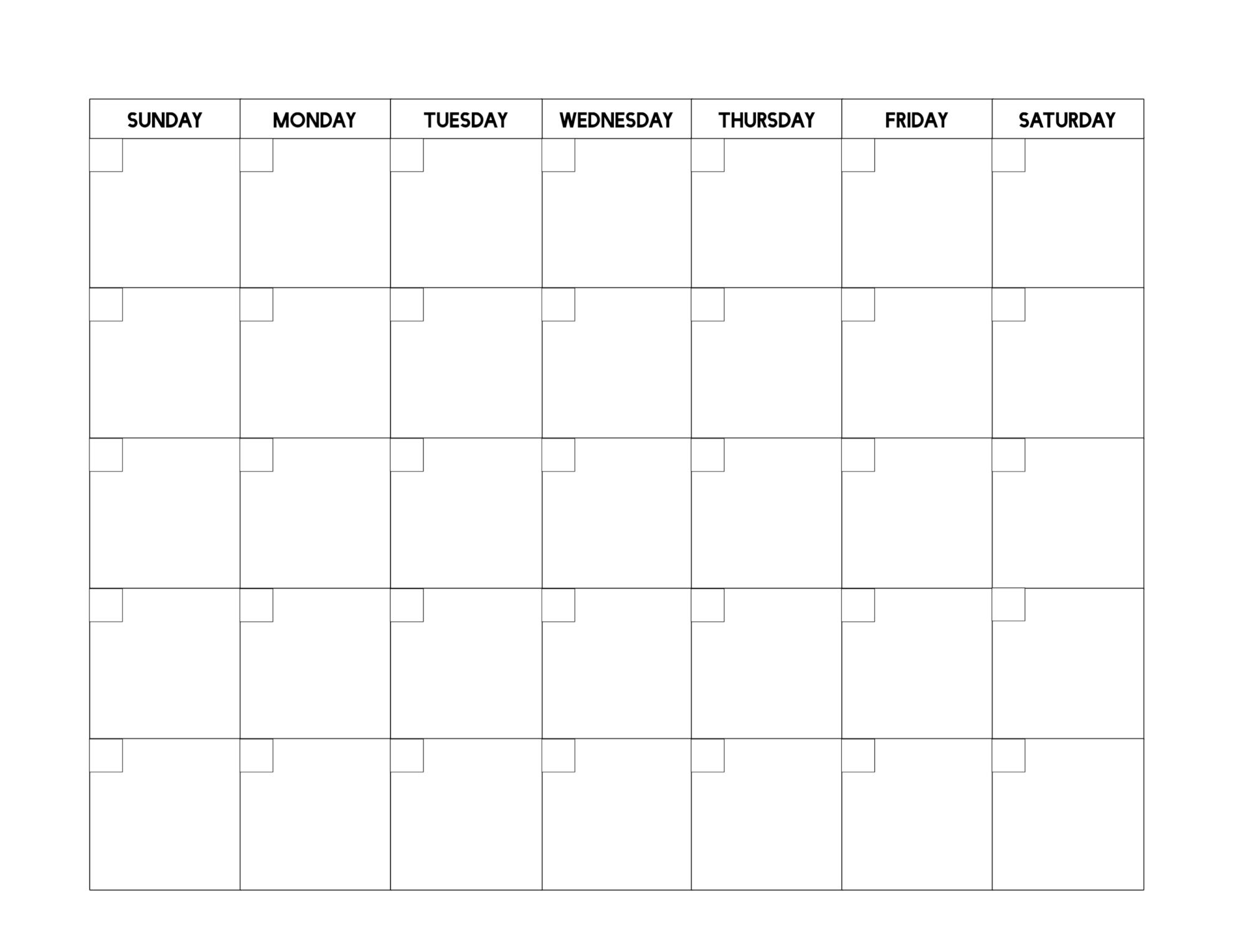 Free Printable Blank Calendar Template | Paper Trail Design Free Calendar Layout Templates