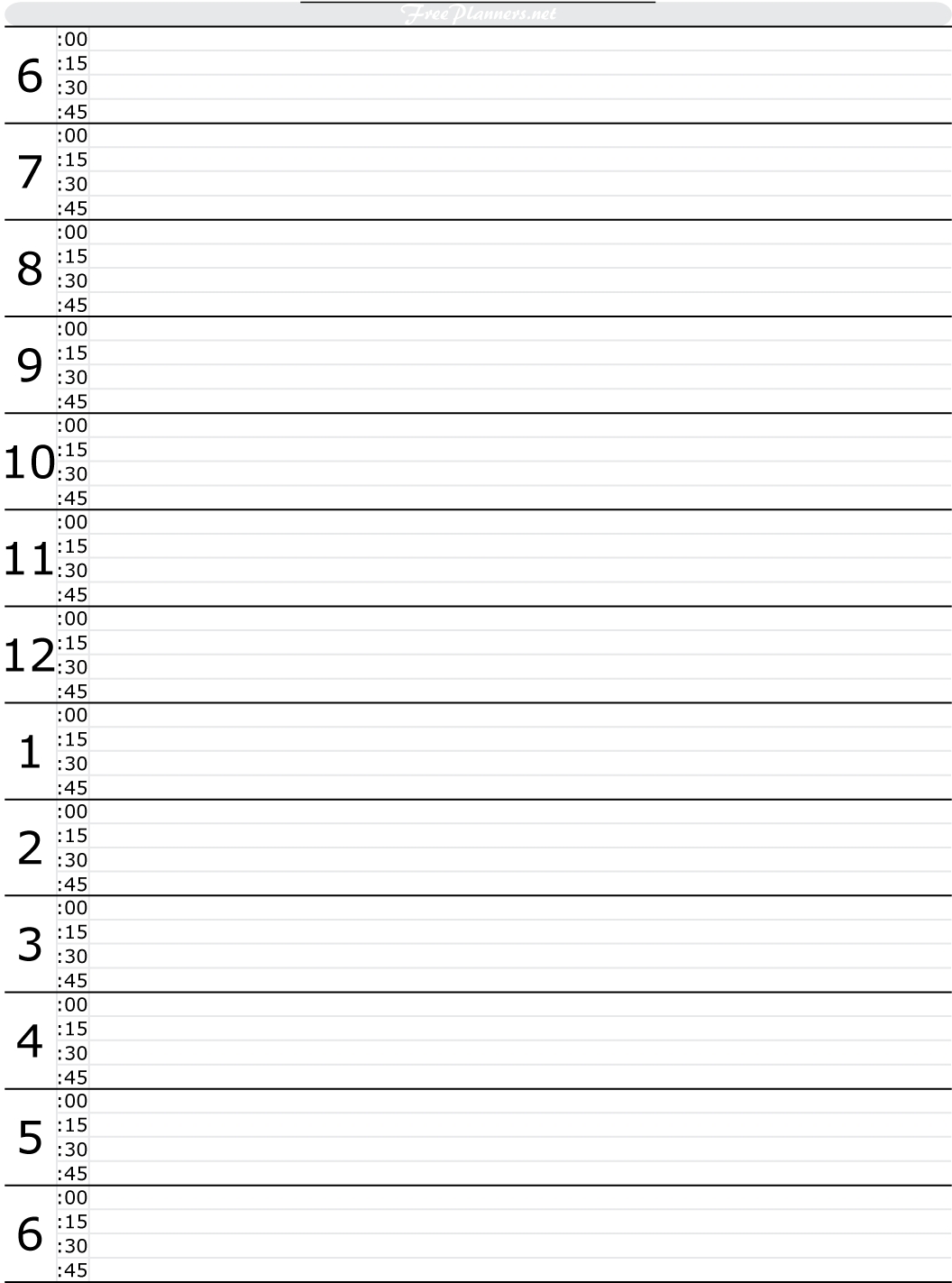 Free Printable Hourly Daily Planner | Day Planner Template 5 Day Hourly Calendar Template