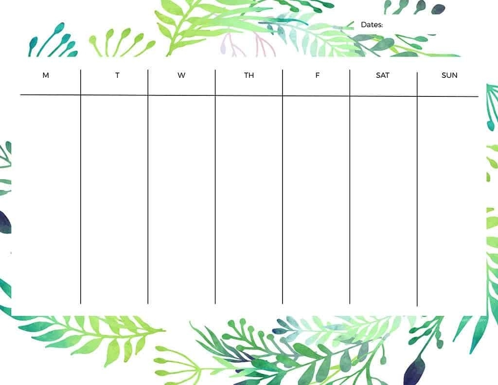 Free Printable Weekly Calendars — Get Your Week Organized! Calendar Template One Week