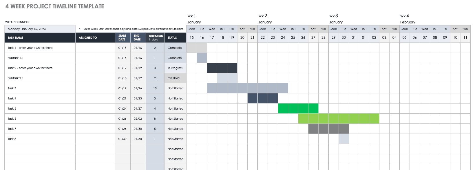 Sprint Calendar Template Excel Printable Blank Calendar Template