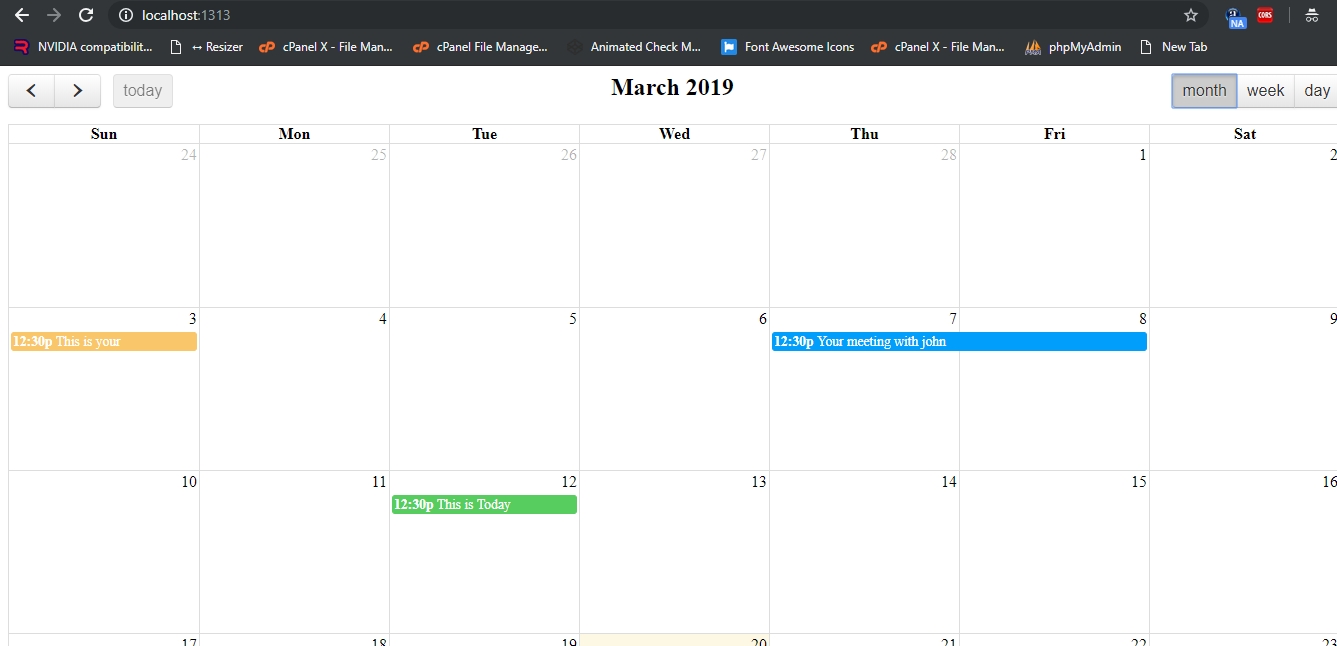 How To Implement Full Calendar In Angular 9? - Therichpost Angular 4 Calendar Template