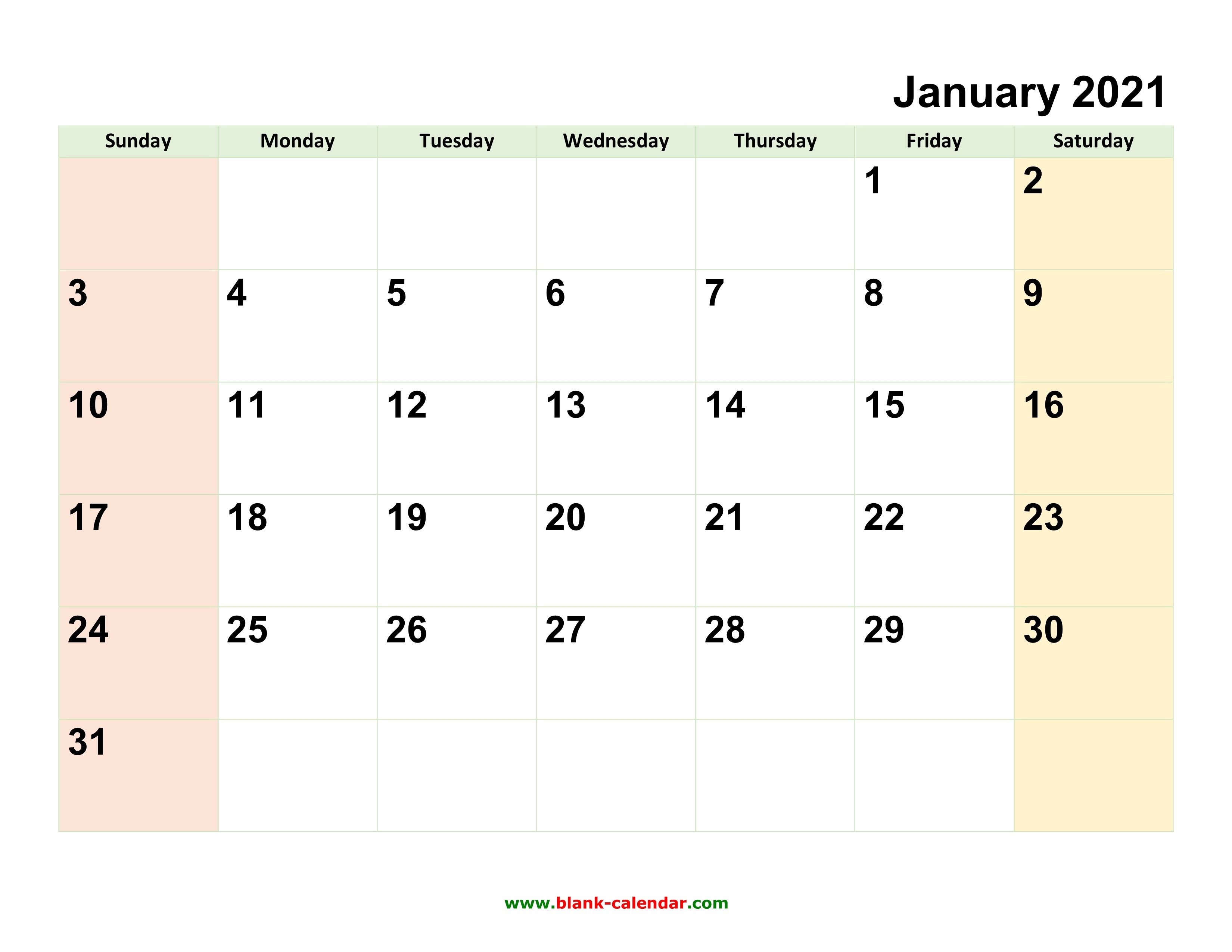 Monthly Calendar 2021 Printable Printable Calendar 2023