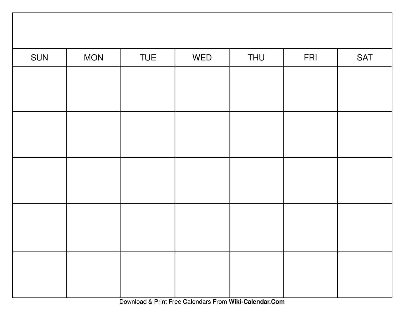 Printable Blank Calendar Templates Calendar Template Without Dates