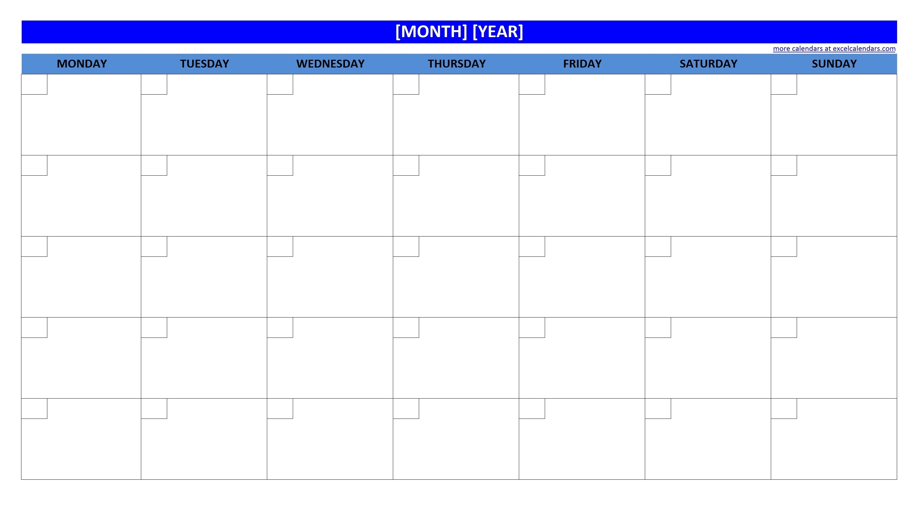 Printable Blank Monthly Calendar | Activity Shelter Calendar Template Without Dates