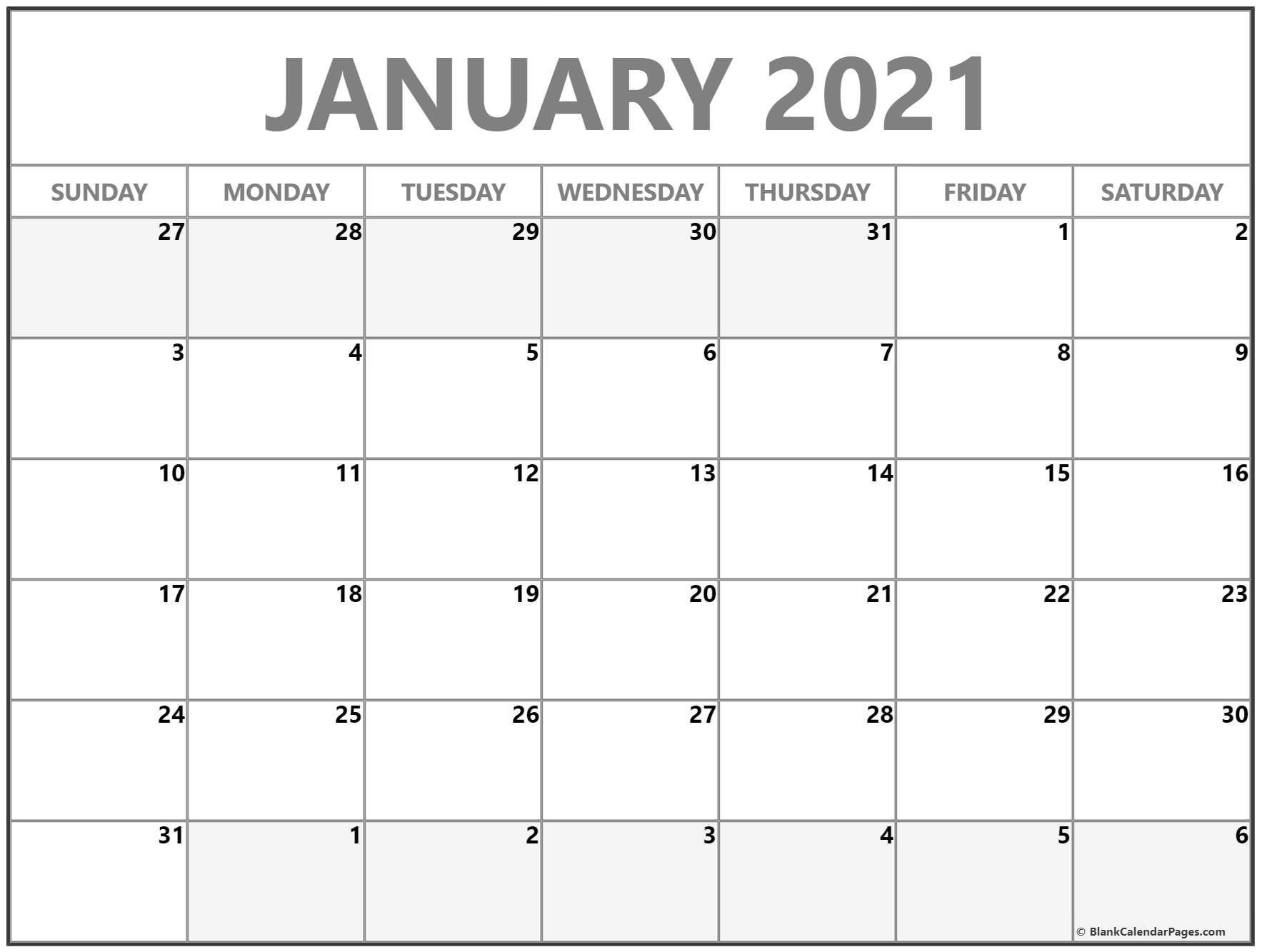Printable January February 2021 Calendar In 2021 | Printable 2021 Writable Calendars By Month