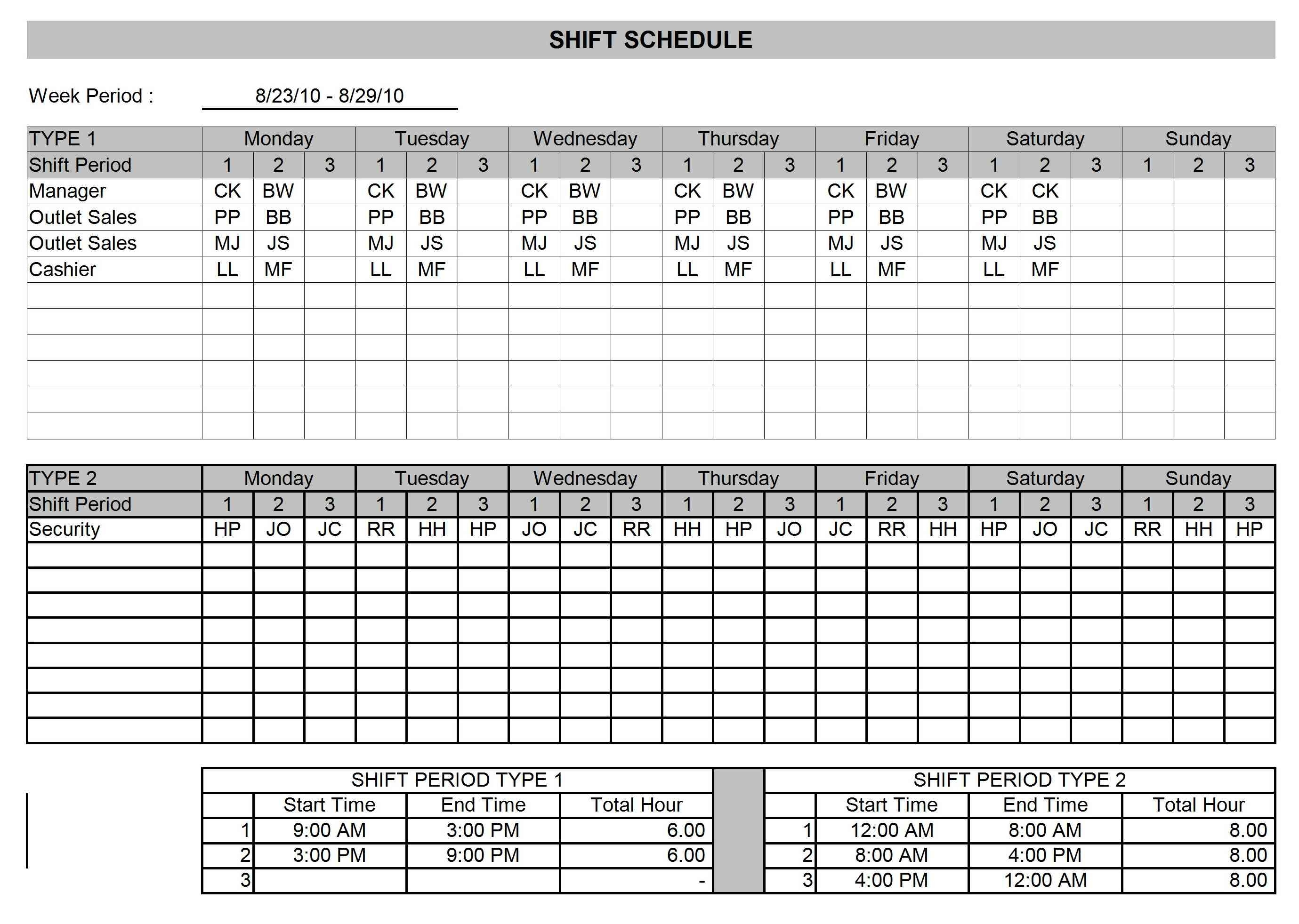 Shift Schedule | Open Office Templates Calendar Template Open Office