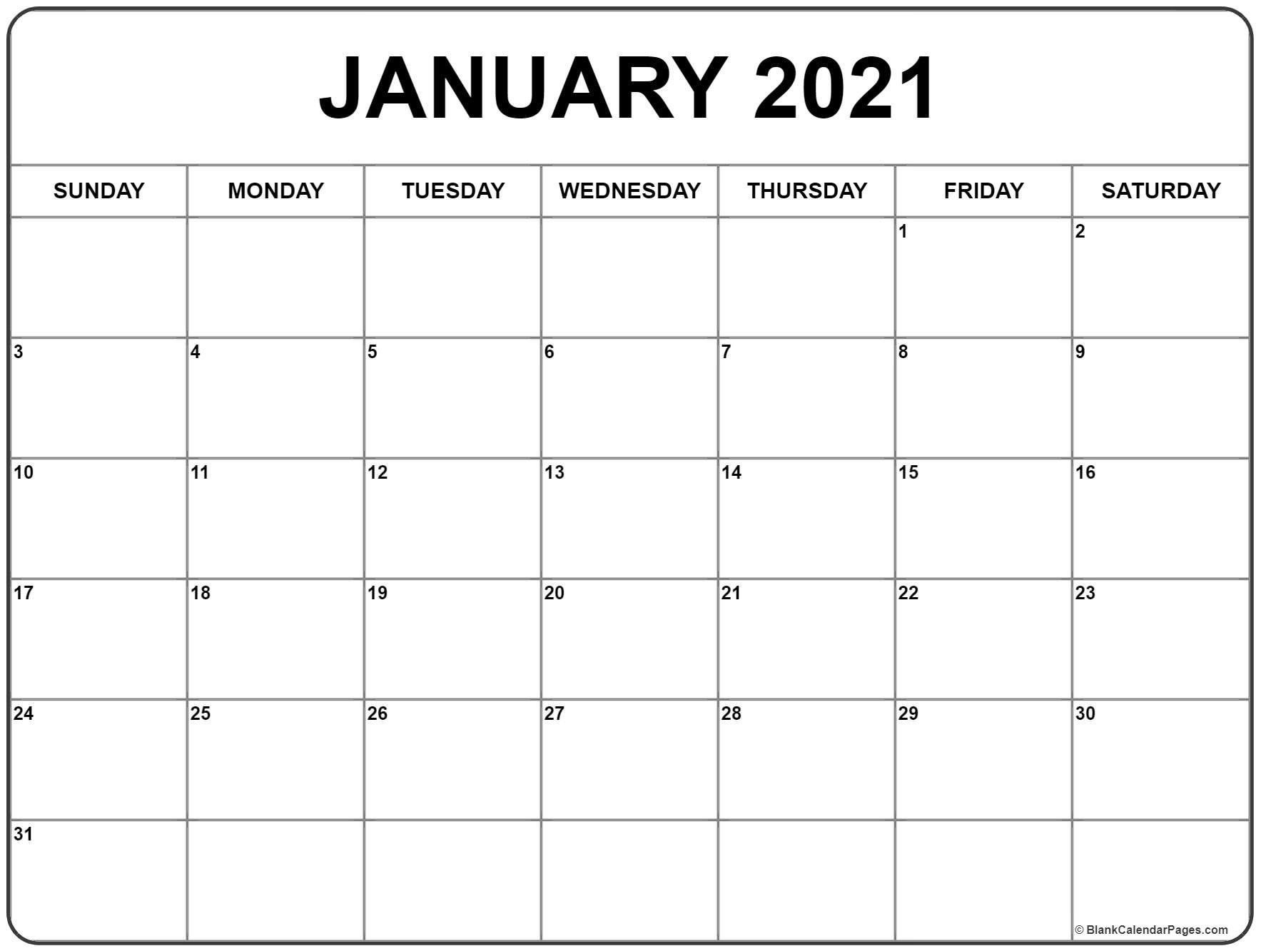 Take January 2021 Editable Calendar | Print Calendar 2021 Writable Calendars By Month