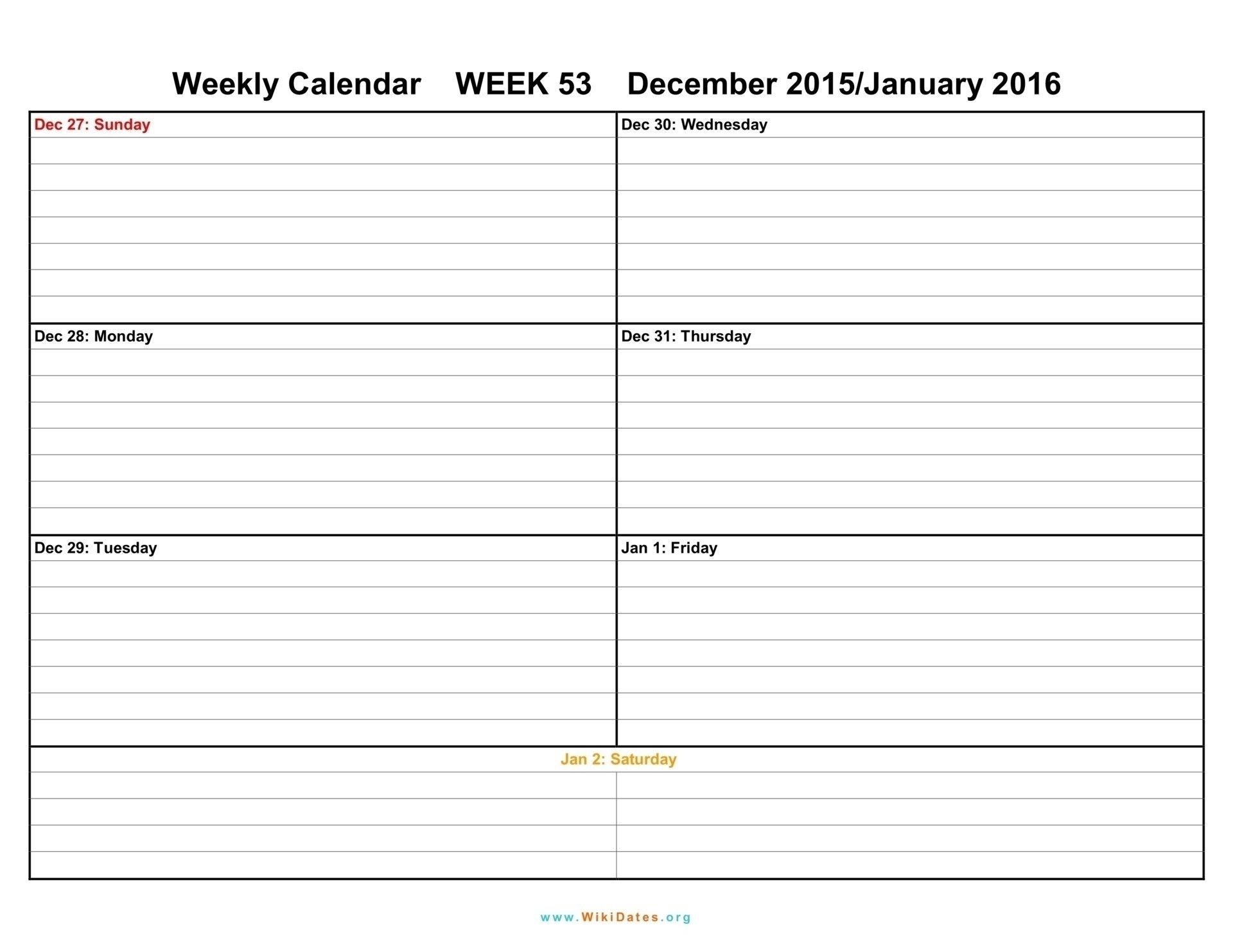 Two Weeks Calendar Template Week Blank Printable Weekly 2 Week Calendar Template Pdf
