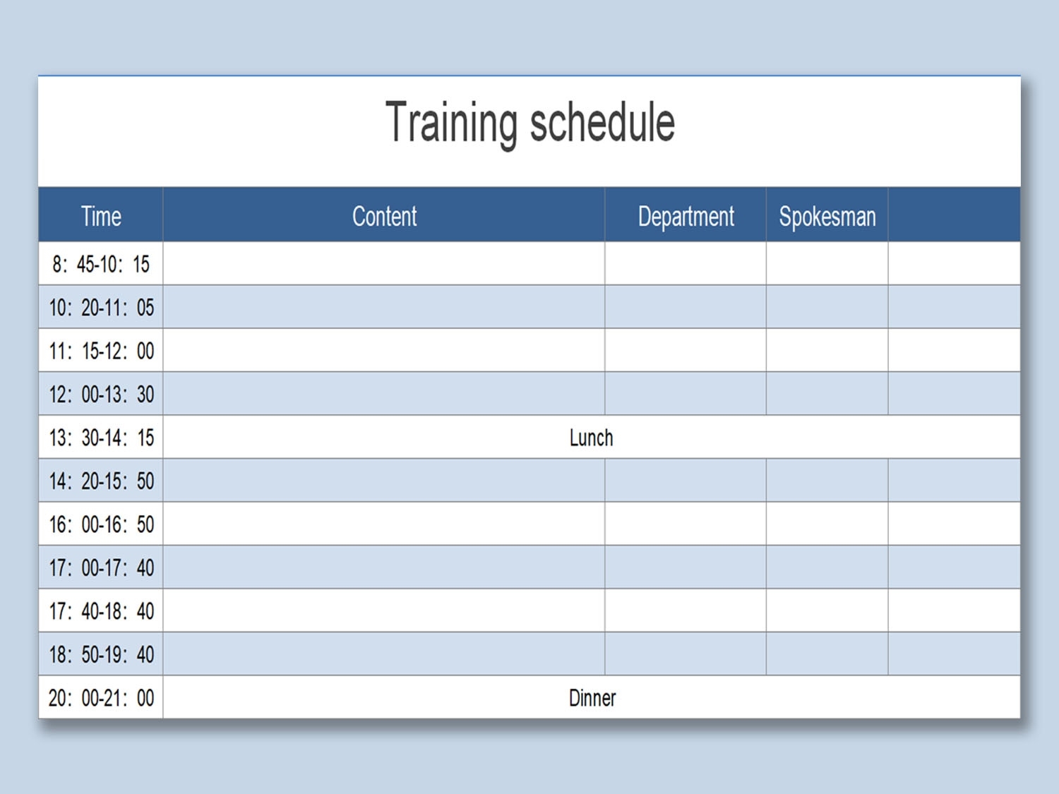 Wps Template - Free Download Writer, Presentation Training Calendar Template Xls