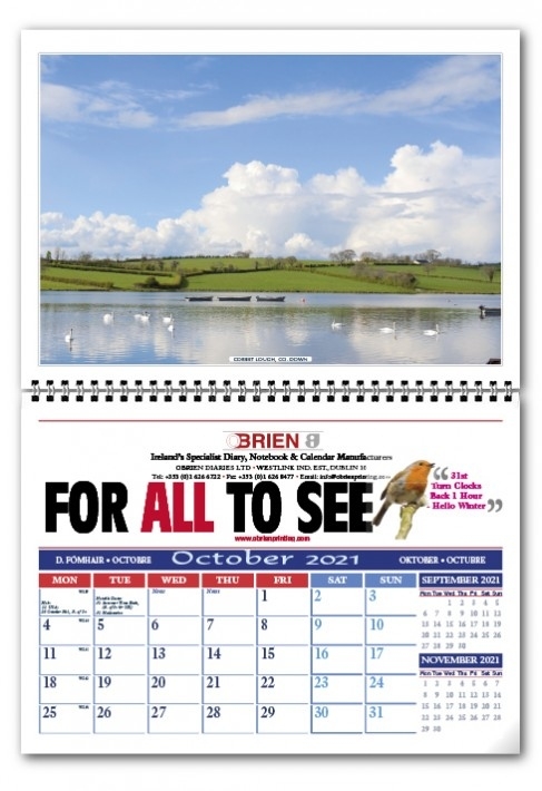 2. Moods Of Ireland 2021 Lopost Edition 13 Pages Incl. Cover | Obrien Diariesobrien Diaries August 2021 Calendar Ireland