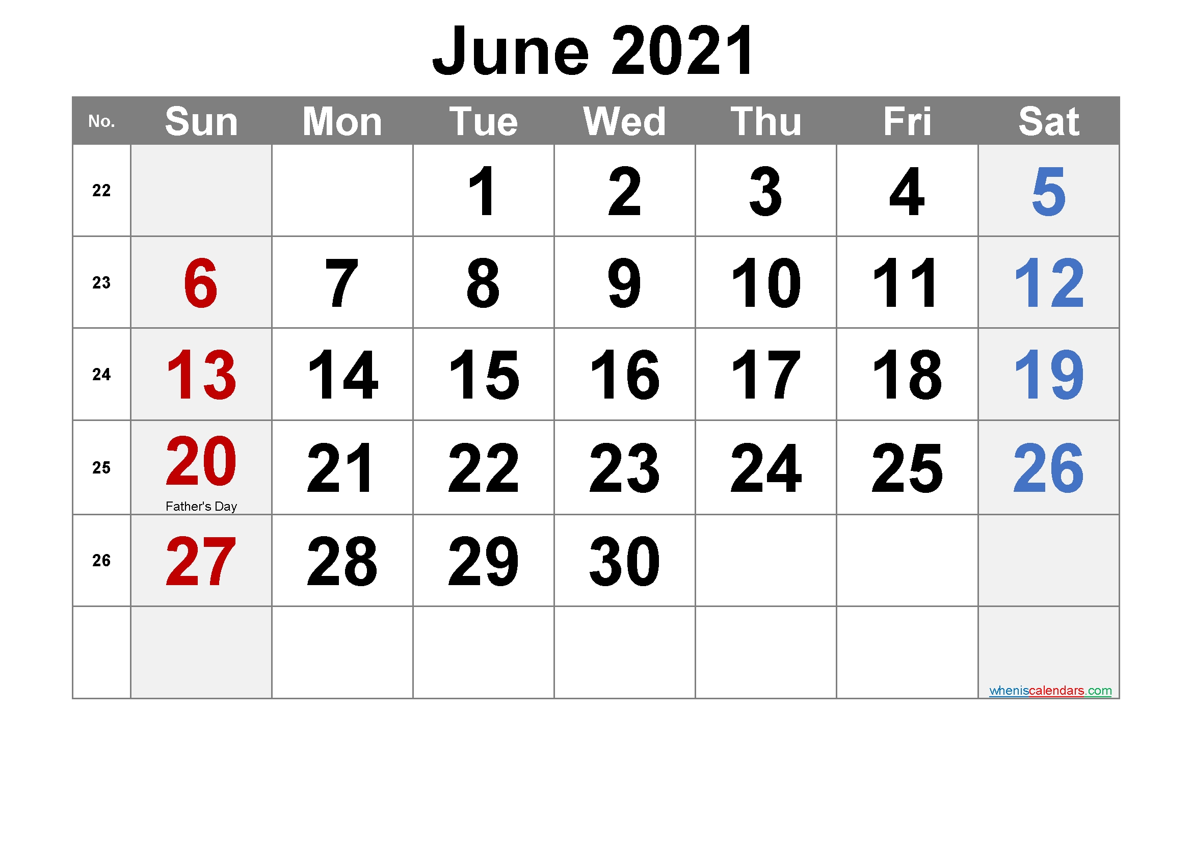 20+ June 2021 Calendar - Free Download Printable Calendar Templates ️ June 2021 Calendar Template Excel