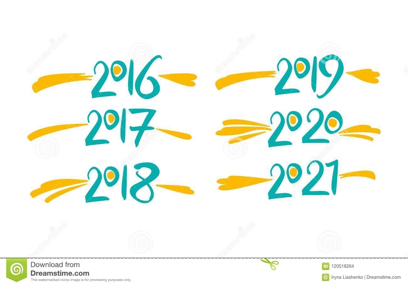 2016 - 2021 Calendar Black Text On A White Background Vector Illustration | Cartoondealer June 2021 Calendar Clipart