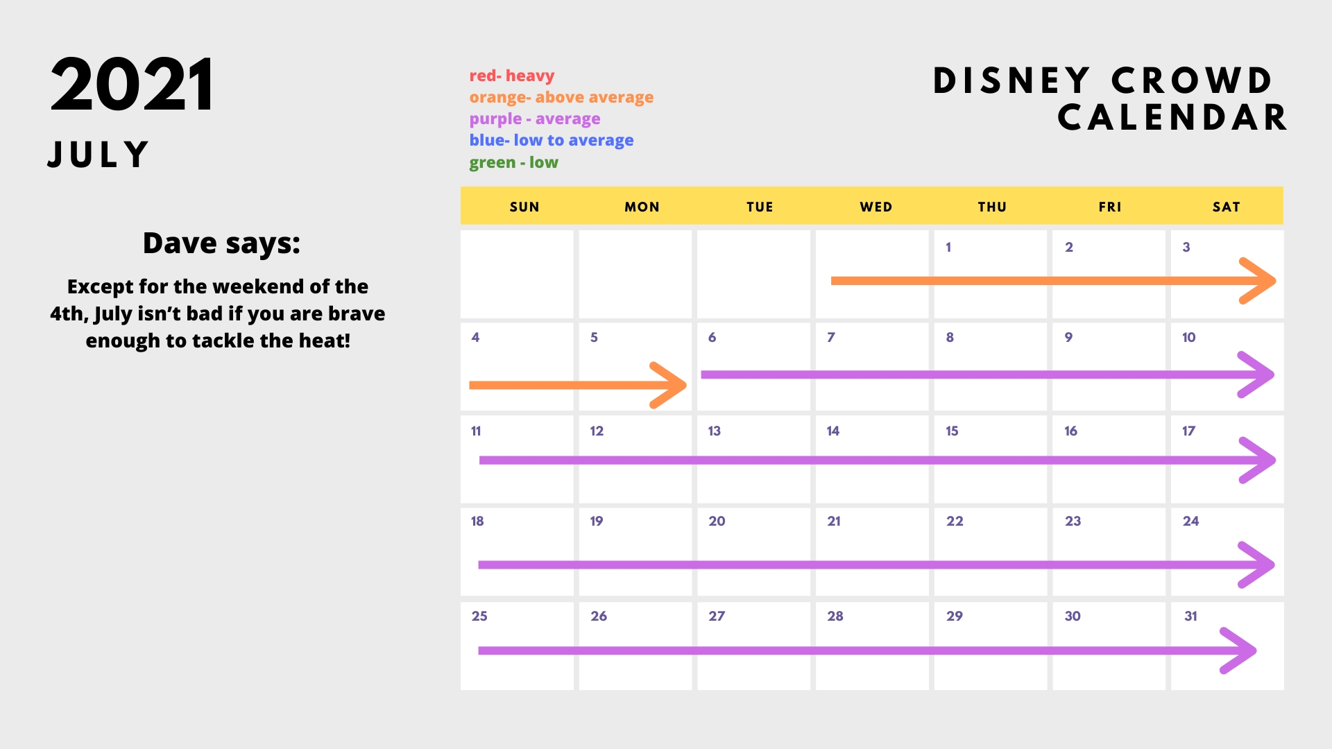 2021-2022 Disney World Crowd Calendar: Best (&amp; Worst!) Times To Go - Disney With Dave&#039;S Daughters Disney Crowd Calendar December 2021