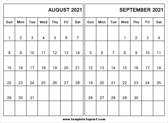 2021 Calendar Archives » Template To Print August And September 2021 Calendar