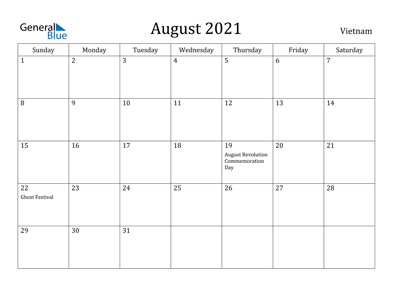 2021 Calendar August Festival | 2022 Calendar General Blue October 2021 Calendar