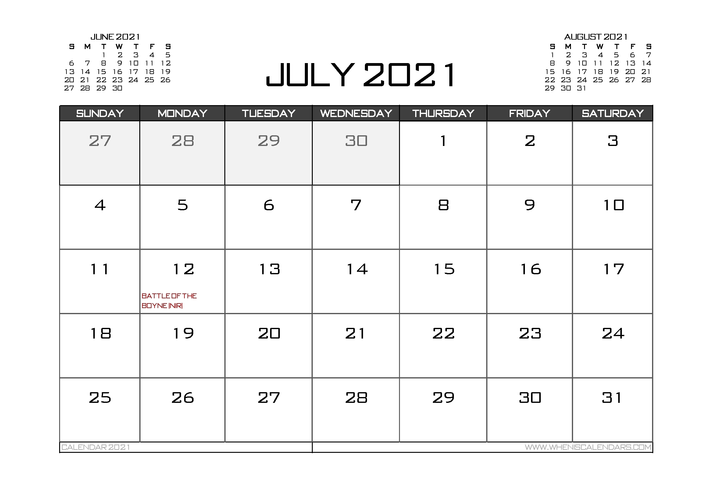 2021 Calendar Uk Printable | Calendar Template Printable July 2021 Tithi Calendar