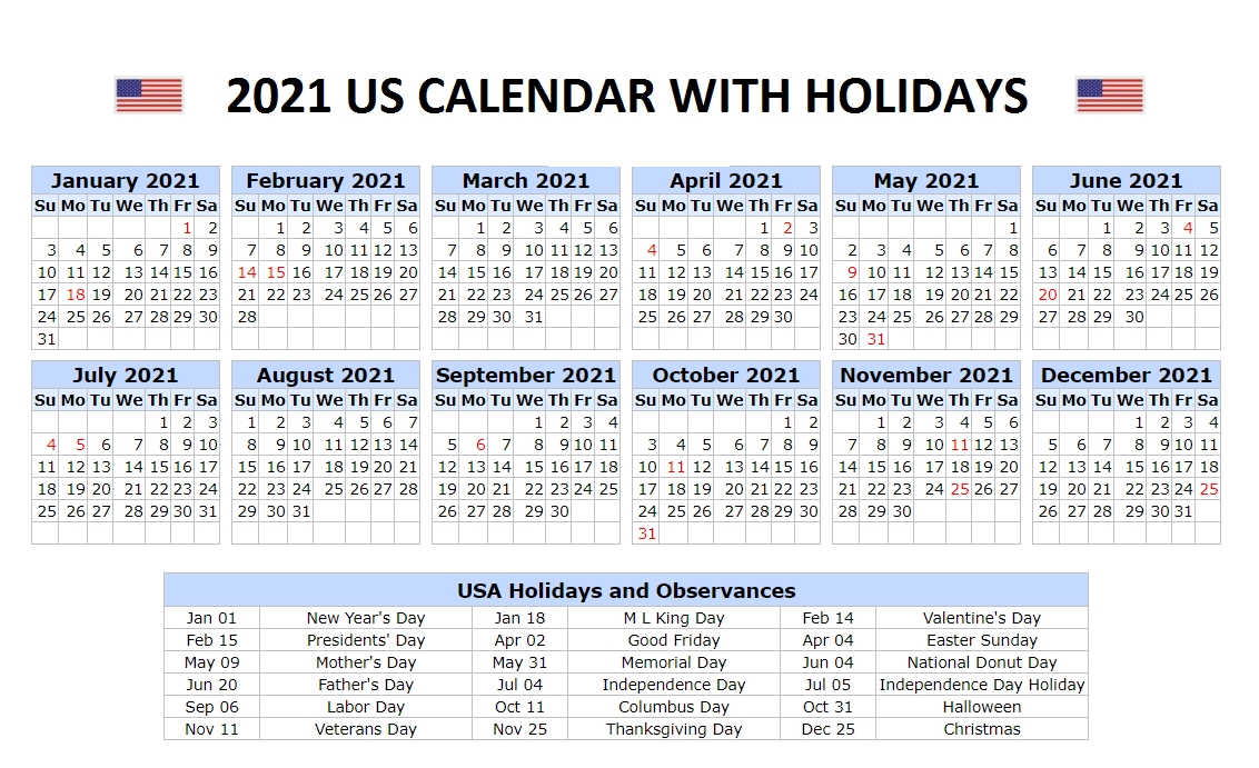 2021 Calendar With Holidays Usa, Uk, Canada, Australia December 2021 Calendar With Bank Holidays
