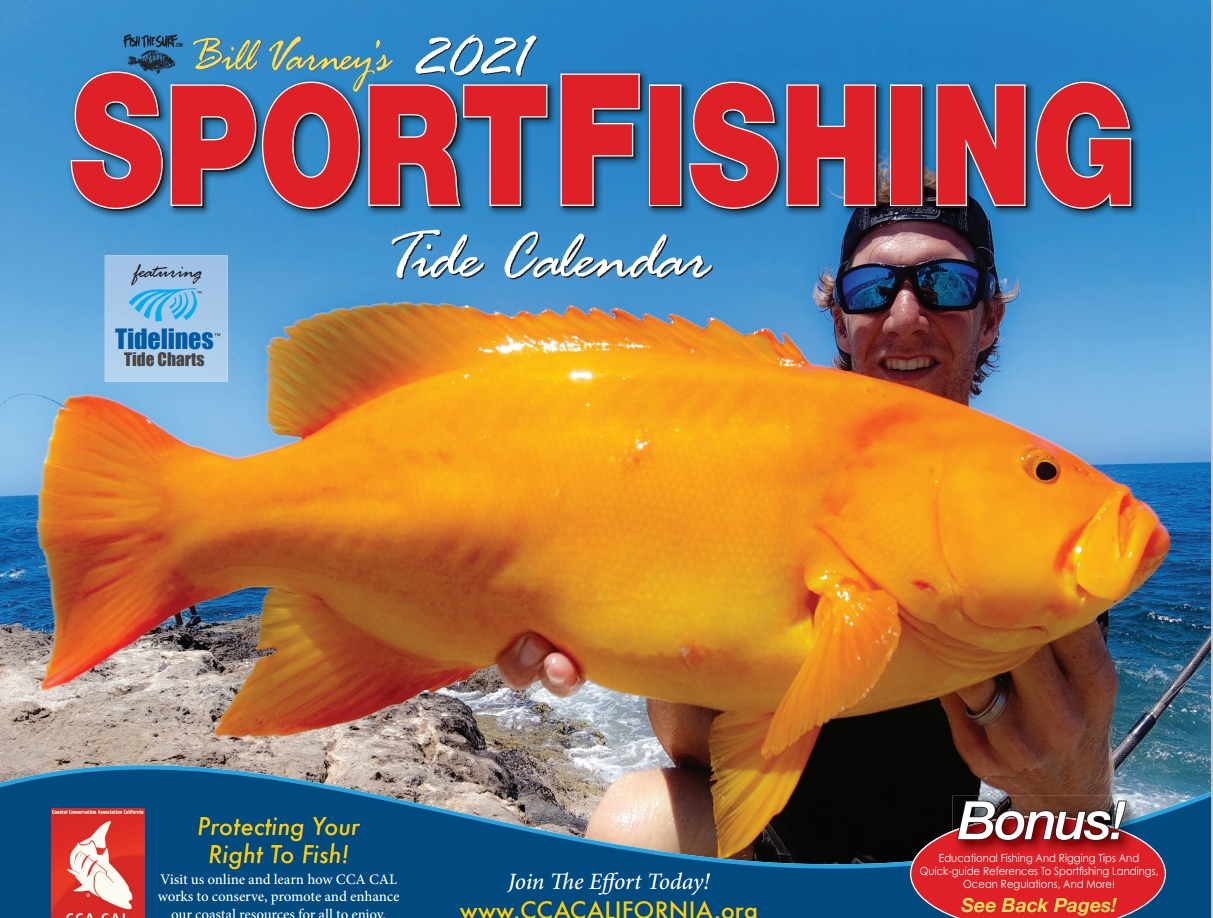 2021 Cca Cal Sportfishing Tide Calendar June 2021 Fishing Calendar