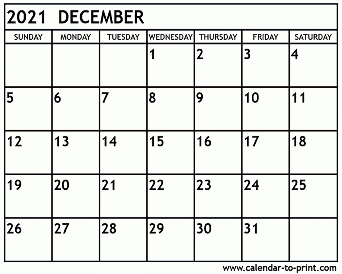 2021 December Calendar Print | Avnitasoni December 2020 January 2021 Calendar Printable