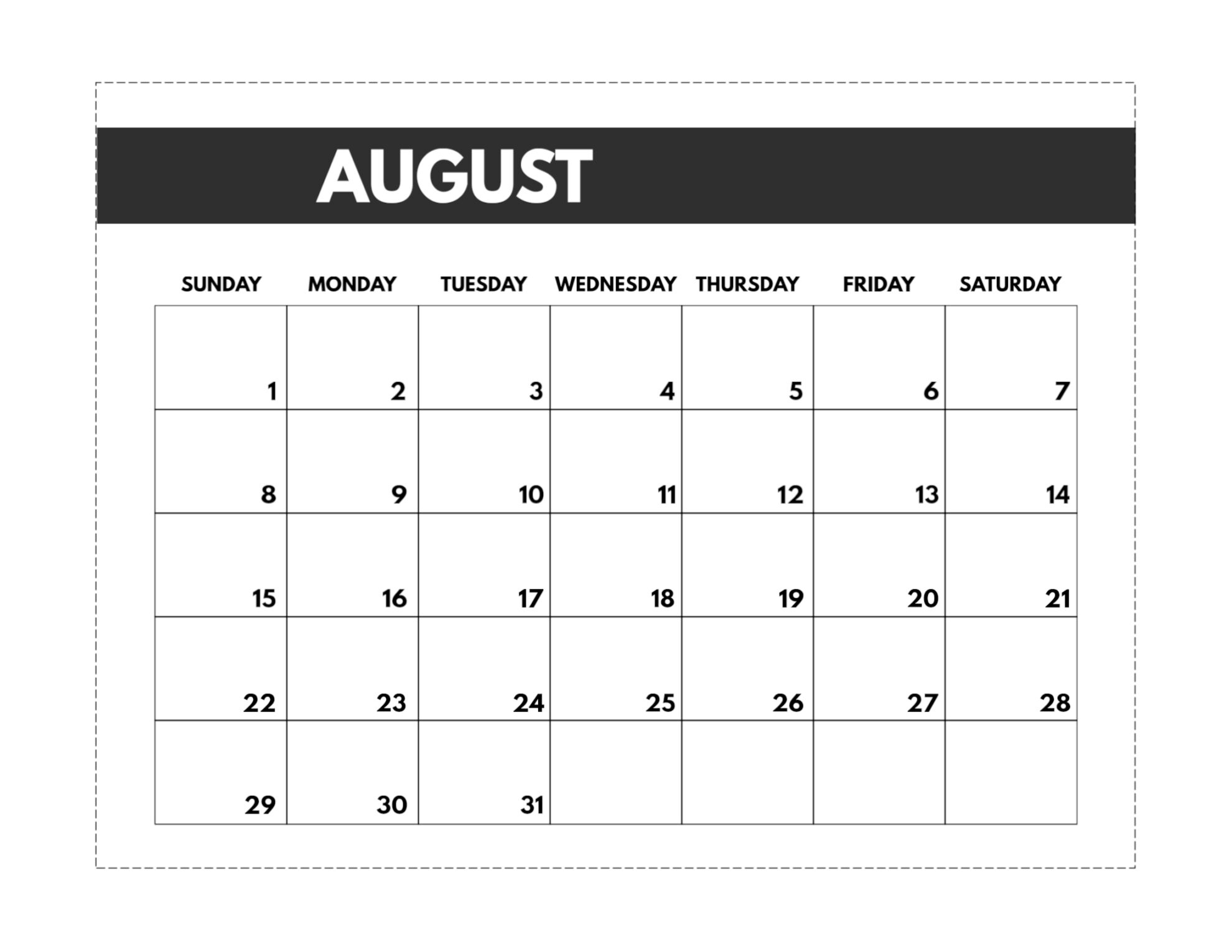 2021 Free Monthly Calendar Templates | Paper Trail Design Printable Calendar June July August 2021