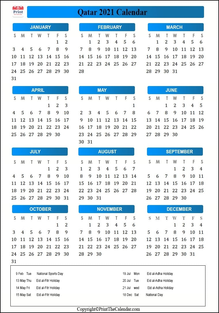 2021 Holiday Calendar Qatar | Qatar 2021 Holidays December 2021 Calendar With Bank Holidays