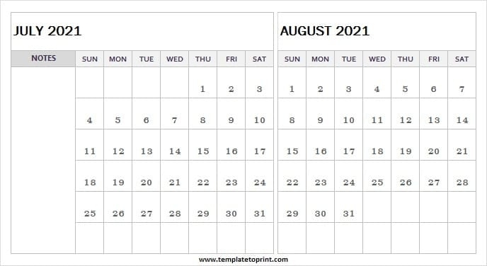 2021 July August Calendar Excel - Free Blank Calendar 2021 Academic Calendar August 2020 To July 2021