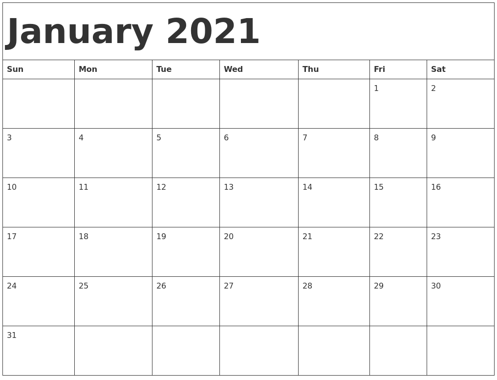 2021 Landscape Calendar | Avnitasoni December 2020 January 2021 Calendar Word