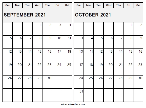 2021 September October Calendar Template - Sep Calendar 2021 Editable September And October 2021 Calendar