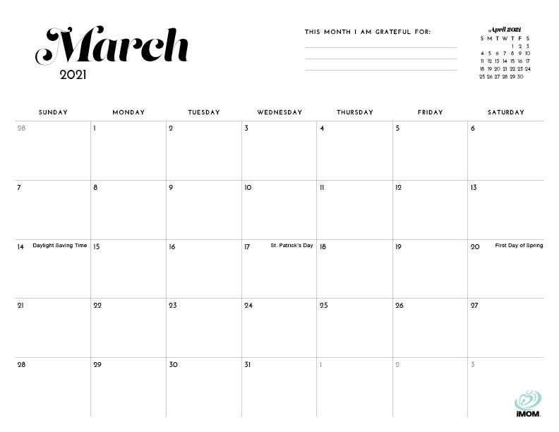 2021 Simple Printable Calendar For Moms - Imom | Printable Calendar, Calendar, Printables Fourth Of July 2021 Calendar