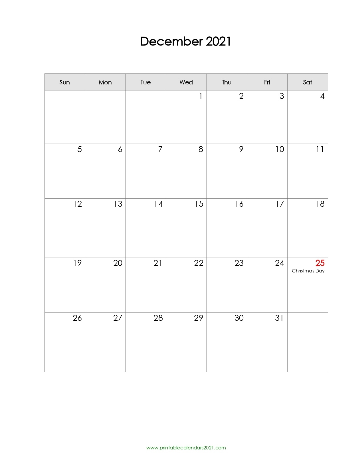 40+ December 2021 Calendar Printable, December 2021 Calendar Pdf Www.a-Printable-Calendar.com December 2021