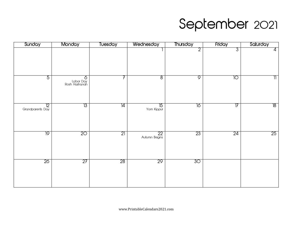40+ September 2021 Calendar Printable, September 2021 Calendar Pdf September 2021 Calendar Download