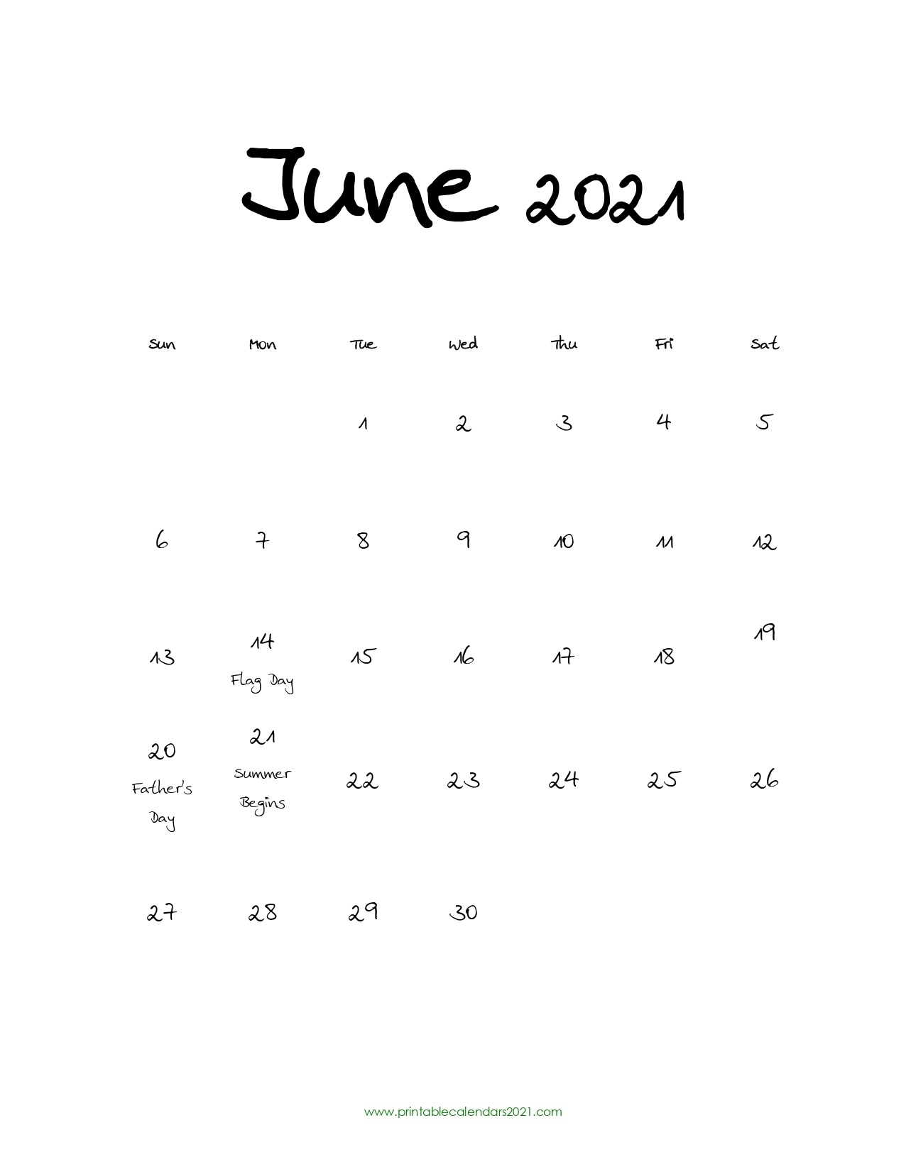 60+ Free June 2021 Calendar Printable With Holidays, Blank, Pdf June 2021 Calendar Doc