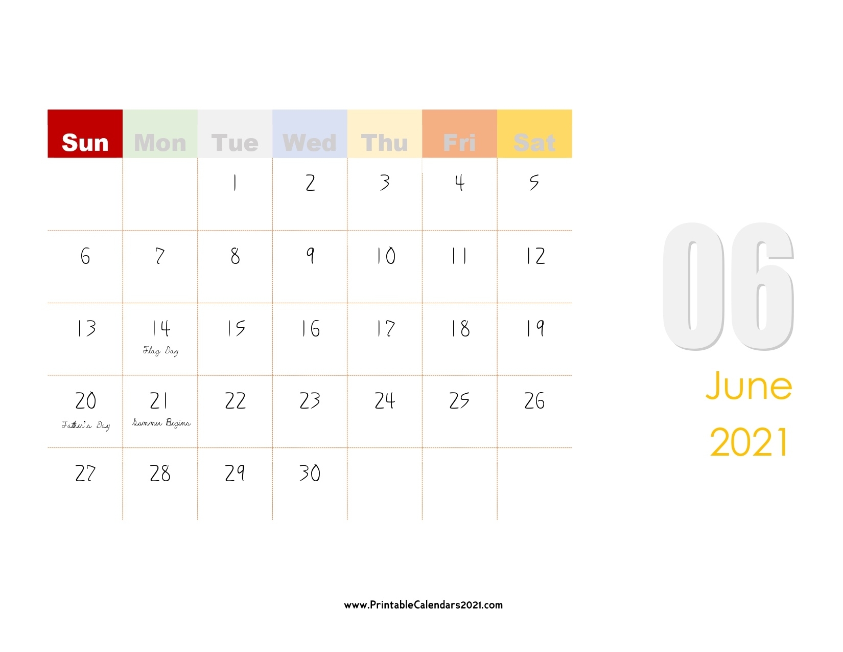 60+ Free June 2021 Calendar Printable With Holidays, Blank, Pdf June 2021 Calendar Sheet
