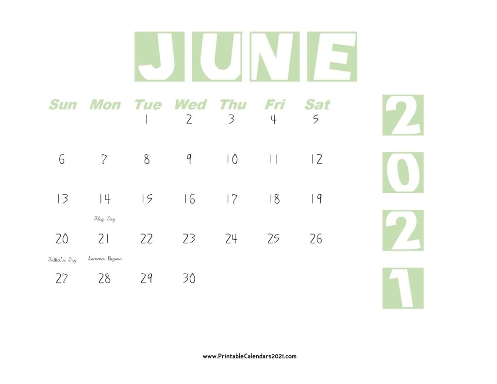 60+ Free June 2021 Calendar Printable With Holidays, Blank, Pdf June 2021 Calendar With Holidays