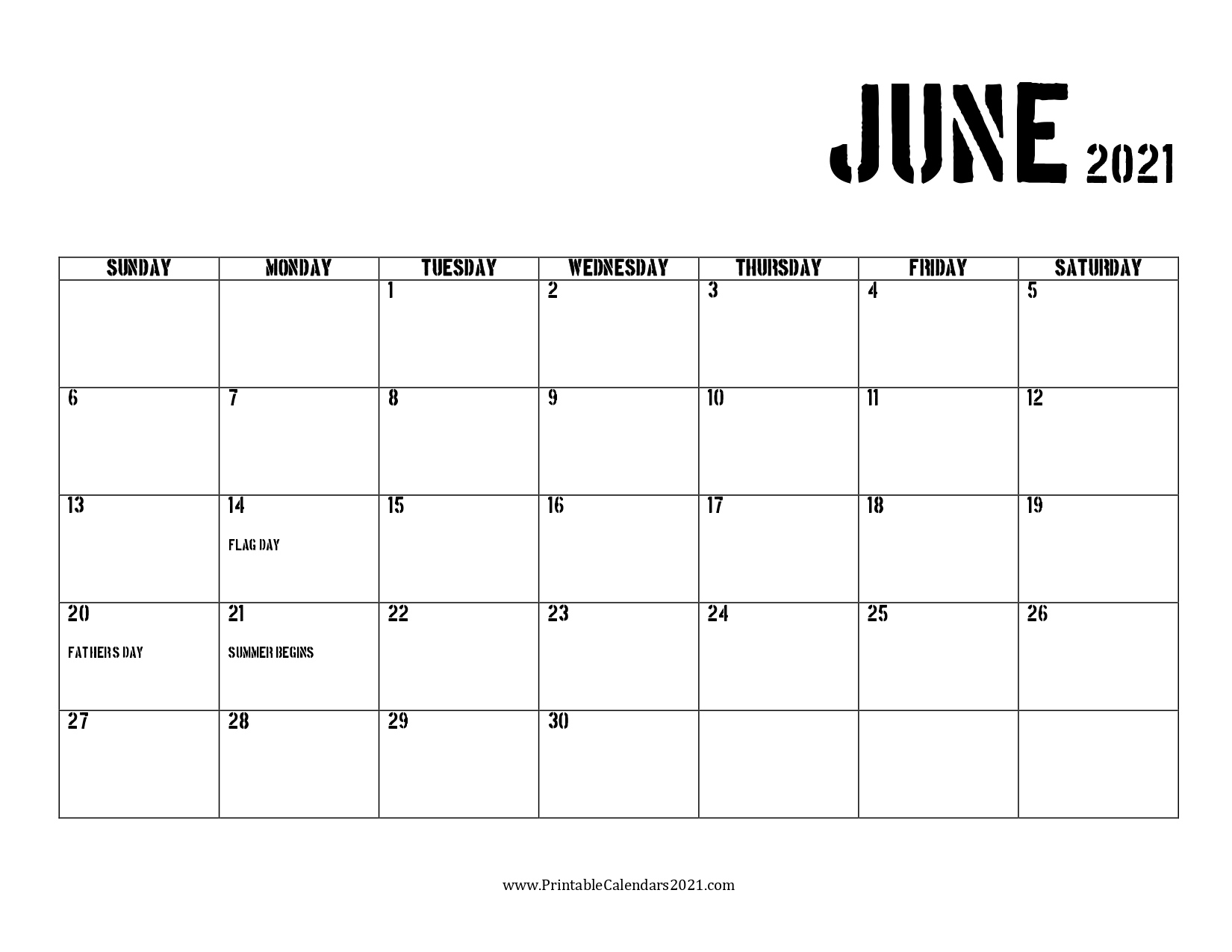 60+ Free June 2021 Calendar Printable With Holidays, Blank, Pdf June 2021 Calendar With Tithi