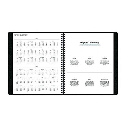 Aligned For Blue Sky 2020-2021 Academic Year Monthly Planner, Heavyweight Cover, Twin-Wire Blue Sky Calendar July 2020-June 2021