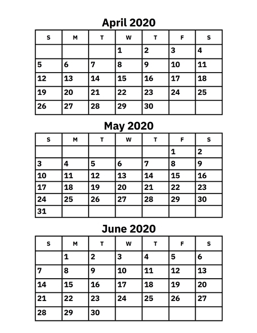 April May June 2020 Calendar | Calvert Giving Print April May June 2021 Calendar