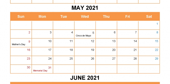 April May June 2021 Printable Calendar | Free Printable Calendar Print April May June 2021 Calendar