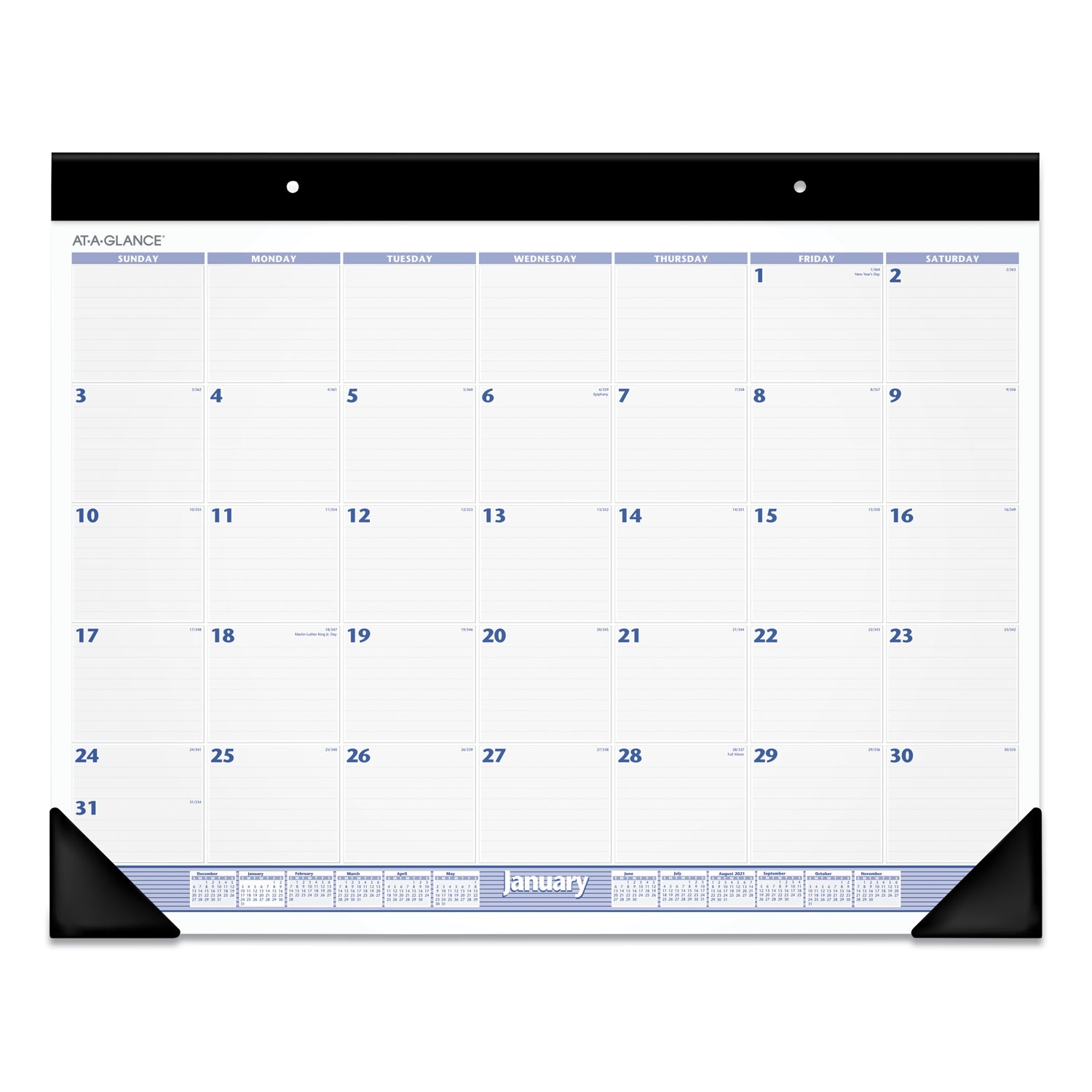 At-A-Glance 2021 24&quot; X 19&quot; Monthly Desk Pad Calendar Blue/Gray Sw23000 - Walmart - Walmart General Blue October 2021 Calendar