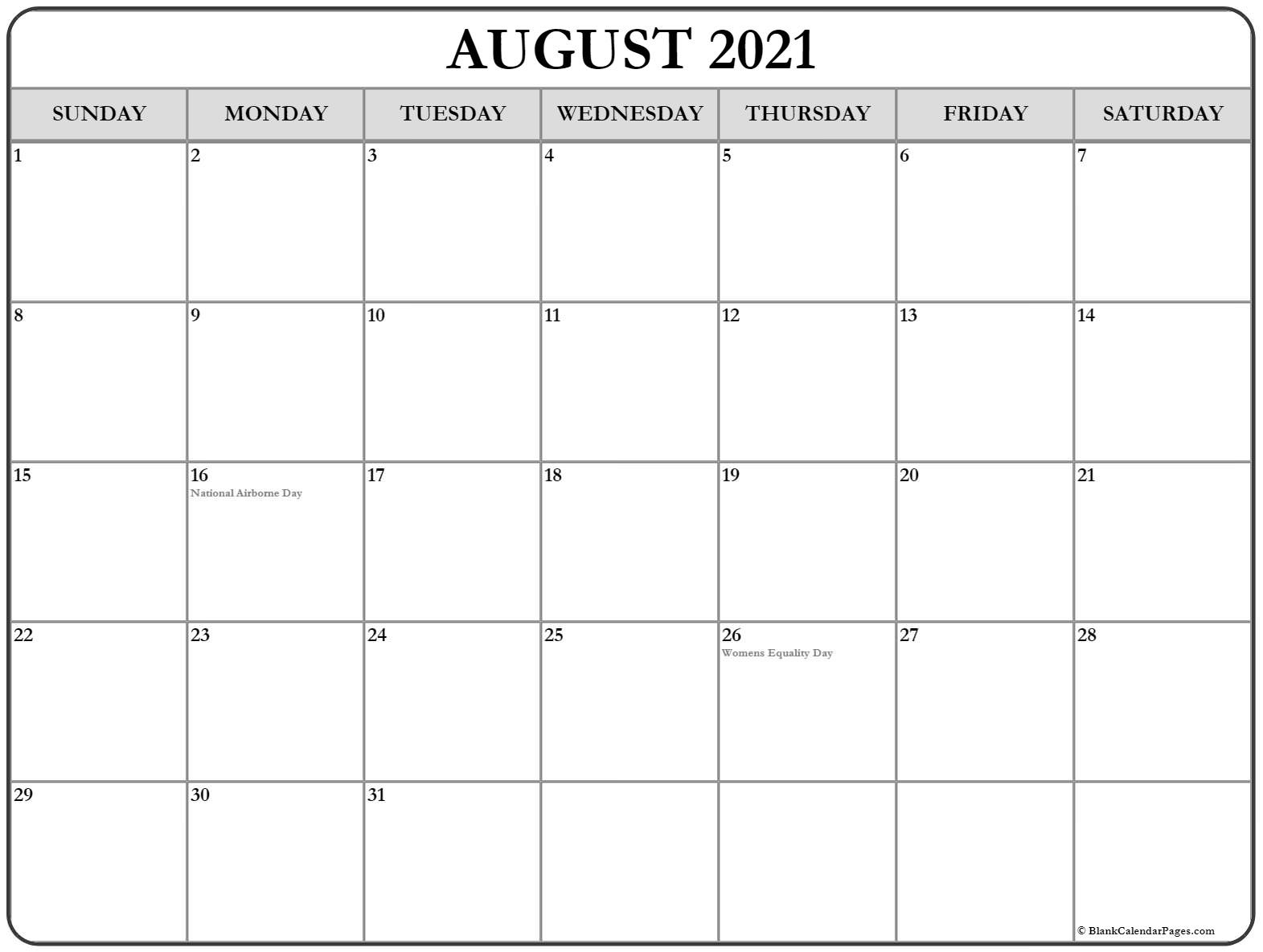 August 2021 Calendar With Holidays Usa | 2022 Calendar August 2020-August 2021 Calendar