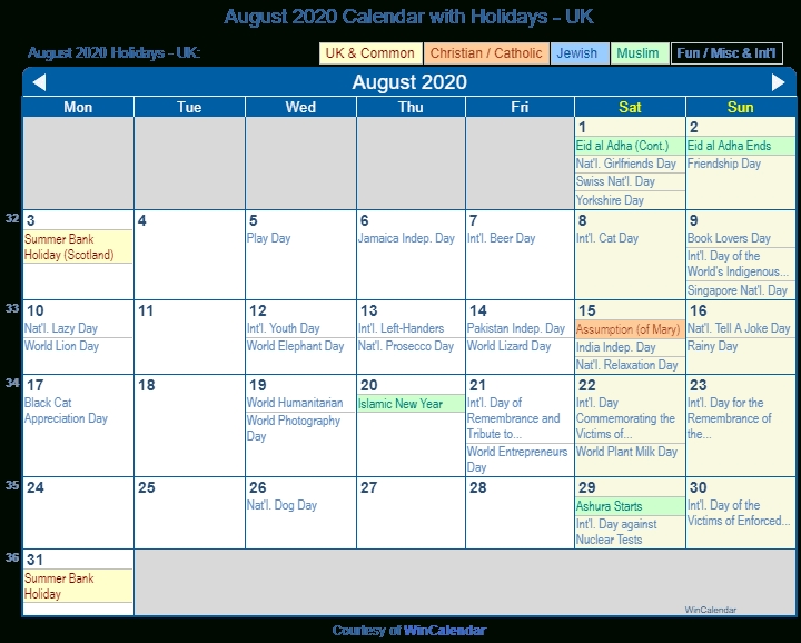 August Bank Holiday 2020 August 2021 Calendar Ireland
