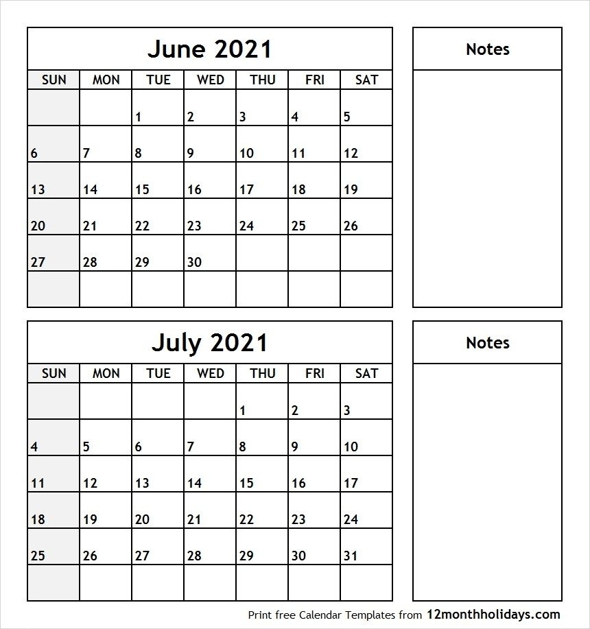 Best Printable Calendar June July August 2021 Free With Lines To Write On | Get Your Calendar Calendar August 2020 To June 2021