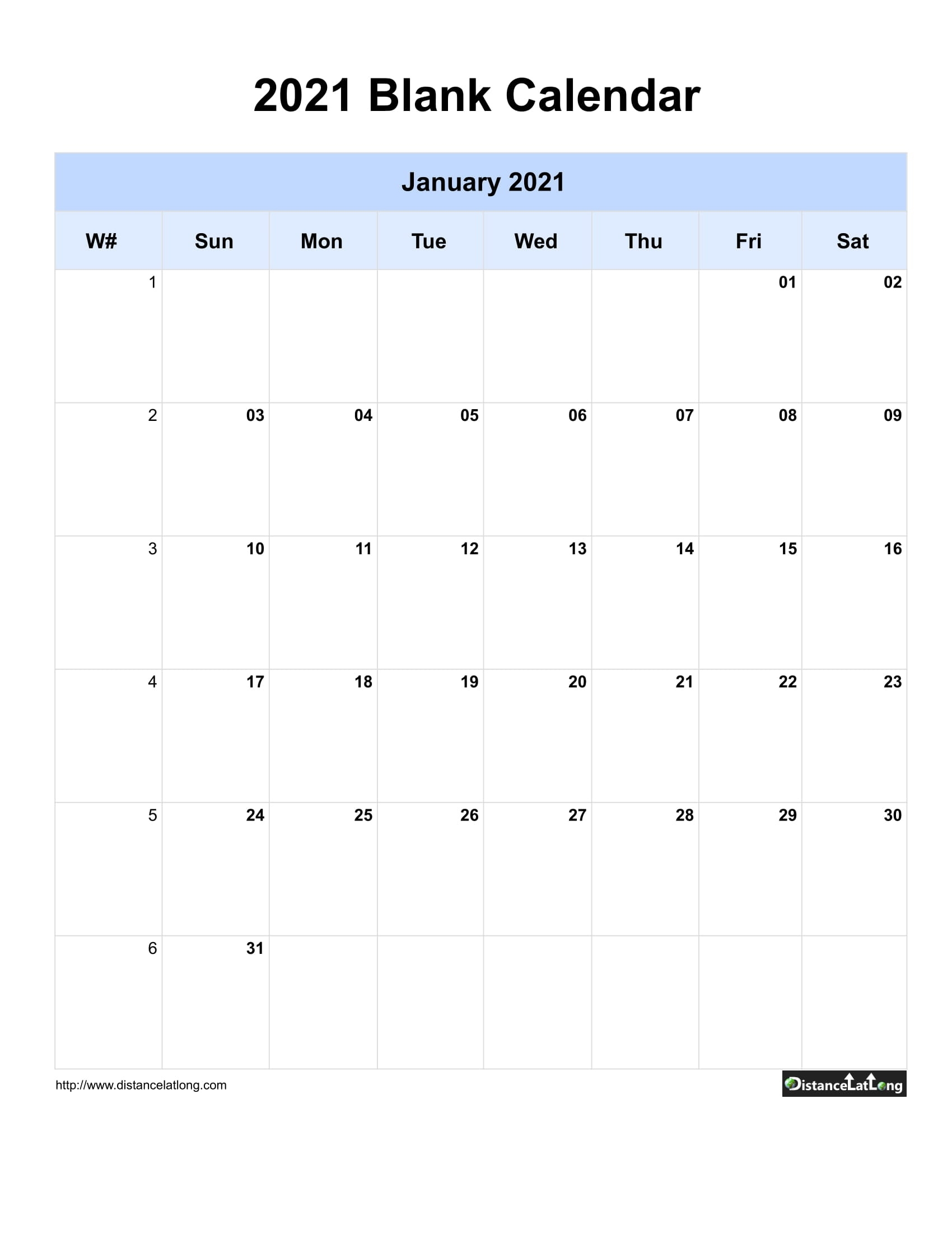 Blank Calendar 2021 One Month Per Page Sunday To Saturday With Weekno June 2021 Calendar Nz