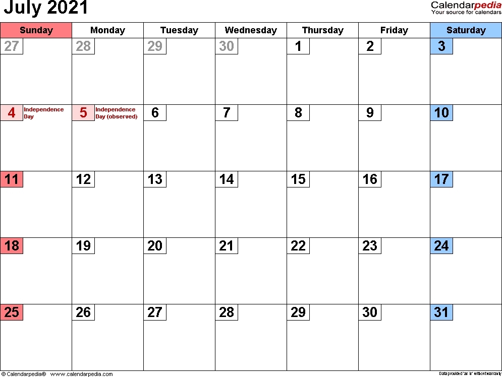 Blank July 2021 Calendar With Notes | Calvert Giving July 2021 Calendar Monday Start