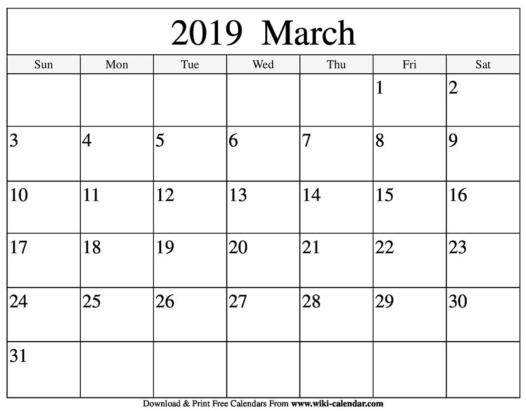 Blank March 2019 Calendar | June Calendar Printable, March Calendar Printable, Free Printable July 2021 Calendar Printable Wiki