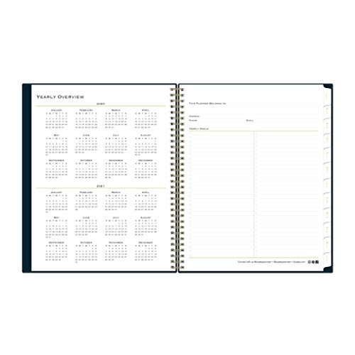 Blue Sky 2020-2021 Academic Year Weekly &amp; Monthly Planner, Flexible Cover, Twin-Wire Binding, 8 Blue Sky Calendar July 2020-June 2021