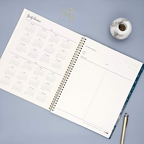 Blue Sky 2020-2021 Academic Year Weekly &amp; Monthly Planner, Frosted Flexible Cover, Twin-Wire Blue Sky Calendar July 2020-June 2021