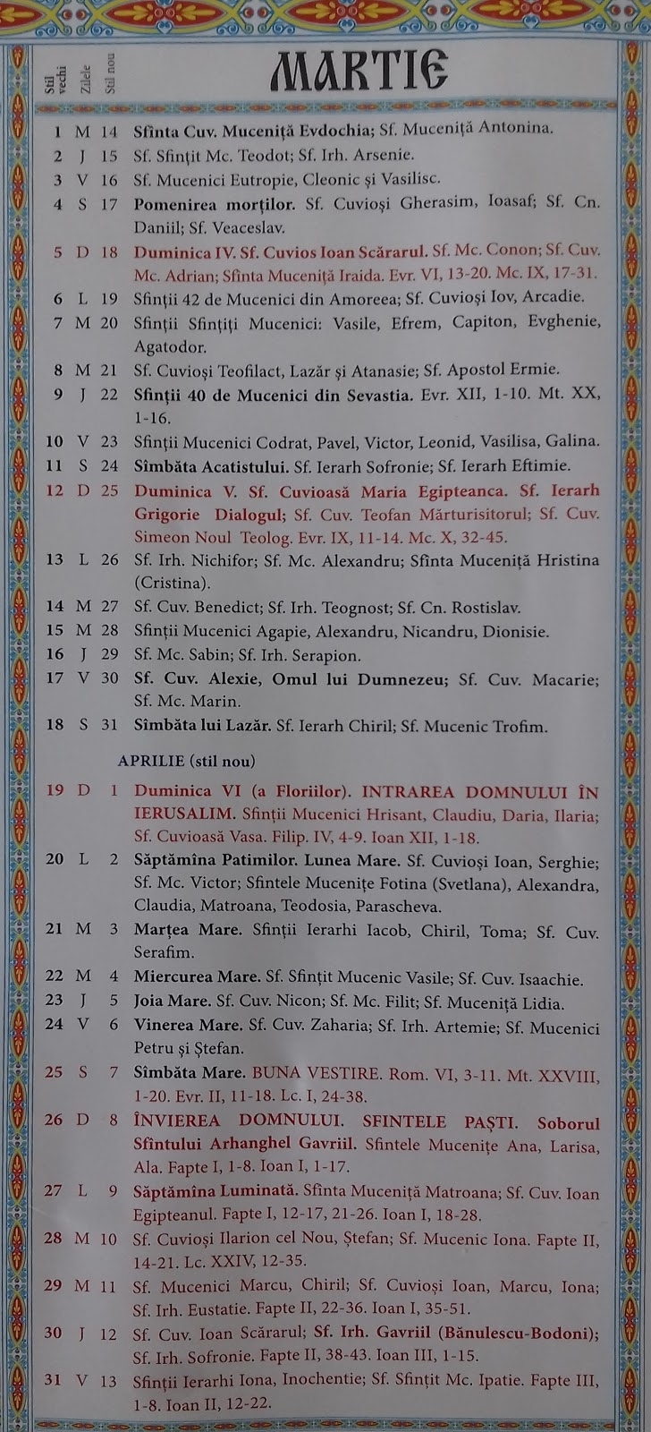 Calendar Crestin Ortodox 2021 Iunie Calendar Crestin Ortodox August 2021
