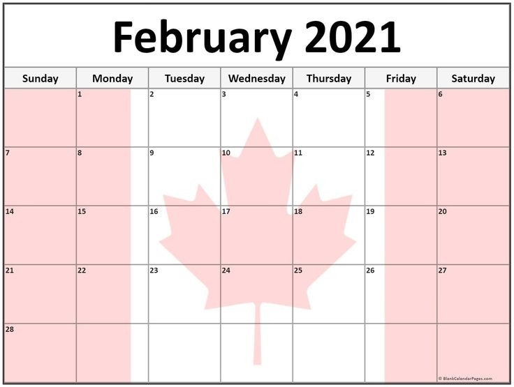 Calendar February 2021 Canada In 2020 | 2019 Calendar Canada, Holiday Calendar Printable, July Show Me A Calendar Of August 2021